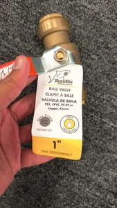 Sharkbite 1" in. Brass Push-to-Connect Ball Valve 22223-0000LF, New, A1 - Bild 1 von 3