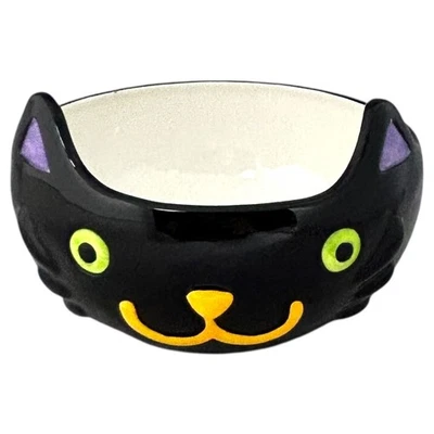 Tigela de cerâmica para doces de gato preto Hallmark decoração de Halloween - Imagem 1 de 4