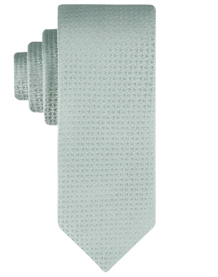 Corbata Calvin Klein Para Hombre Ajuste Regular Talla Única Verde Geométrica Nueva Con Etiquetas Foto 1 de 1