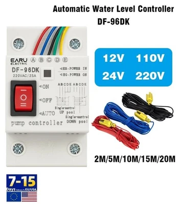 Automatic Water Level Controller 110V 220V 25A Pump Sensor Switch With Probes - Image 1 of 4