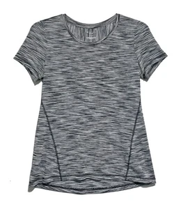 Camiseta deportiva Tek Gear, DryTek, gris estampado a rayas, talla M - Imagen 1 de 3