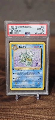 Pokemon PSA 10 1st Edition Fossil Gem Mint  Seadra #42 - Image 1 of 2