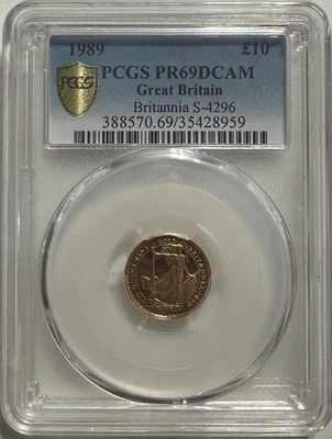 1989 Great Britain 10 Pounds Gold Britannia PR69 DCAM - PCGS - SLAB - Image 1 of 2