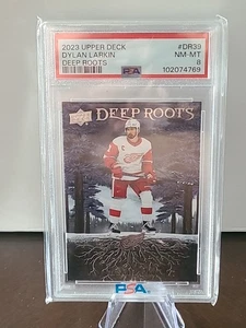 2023-24 Upper Deck Deep Roots Dylan Larkin Detroit Red Wings #DR-39 PSA 8 - Picture 1 of 2