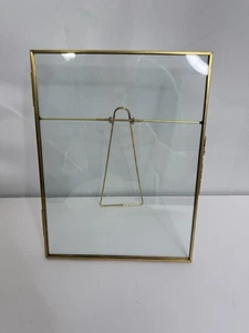 Isaac Jacobs Vintage Stil Messing und Glas Metall Schwebender Bilderrahmen 5”x7 - Bild 1 von 4