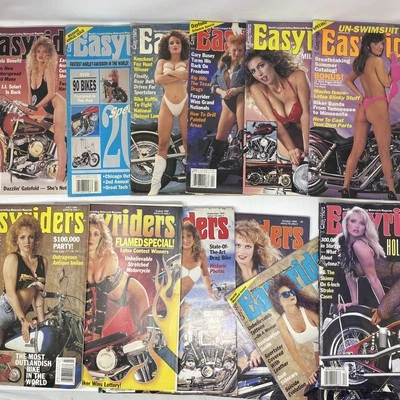Vintage Easyriders Motorcycle Magazine Lot 1990 12 Issues Harley Chopper Pinup - Image 1 of 4