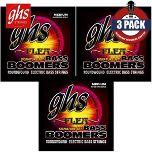 3-PACK GHS M3045F Flea Signature Boomers Medium Electric Bass Strings 45-105 - Picture 1 of 1