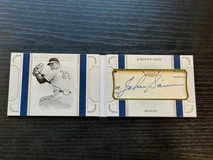 2019 National Treasures Cut Signatures Autograph Booklet Johnny Sain /15 - Picture 1 of 5