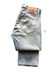 Levi 501 Jeans W32 X L32 Herren Button Fly Blau - CM/01 - Bild 1 von 6