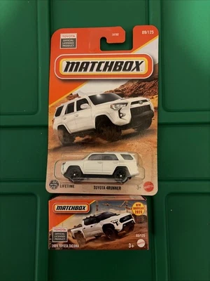Matchbox POWER GRAB  Series Car - White 2024 TOYOTA TACOMA & Toyota 4Runner - Image 1 of 4