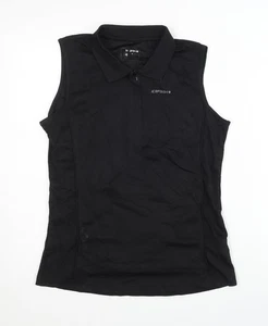 Icepeak Women's Black Sleeveless Polo Top Size 12 - Picture 1 of 12