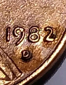 1982 D Error Cent. Obv. Doubling. RPM. Needs Cleaning - Picture 1 of 9