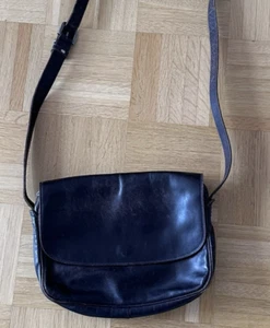 Enny Leder-Handtasche Umhängetasche dunkelbraun - Bild 1 von 6