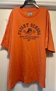 Authentic Nike Vintage Flight School 1971 orange tee USA Defying Gravity xl - Picture 1 of 4