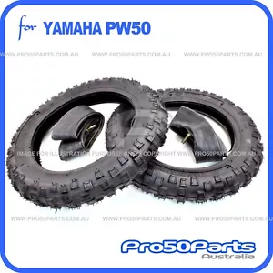 Yamaha 1981-2018 PW50 PeeWee50 Front Rear Tyre Tube 2.50-10" (2 SETS) - Picture 1 of 6