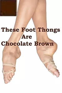 Bloch S0602L Chocolate Brown Women's Medium (Fits Size 5.5 to 7) Foot Thong II - Foto 1 di 1