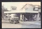 Real Photo Leroy New York Ny Kendall Oil Gas Station Old Cars Postcard Copy