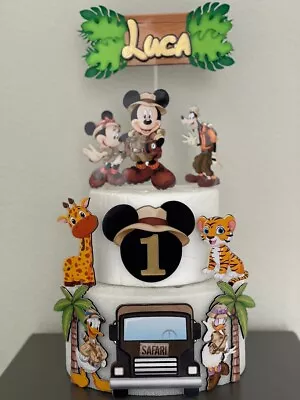 Mickey Safari Cake Topper / Mickey Mouse / Baby Shower / Pastel de cumpleaños Foto 1 de 4