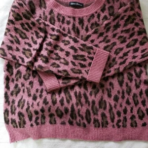 HYSTERIC GLAMOUR Leopard Print Pink Knit Sweater FREESIZE Women's From JAPAN - Picture 1 of 1