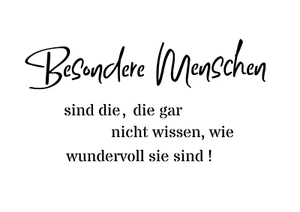 Schablone " Besonder Menschen... " auf A4 - Bild 1 von 1