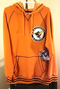 Baltimore Orioles MLB Stitches Classic Orange Team Logo Large Hooded Sweatshirt - Picture 1 of 3