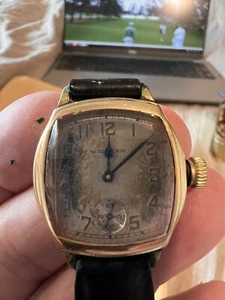 Vintage Art deco WALTHAM men's 10kt RGP Watch. Runs - Picture 1 of 10