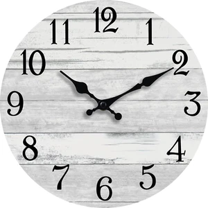 Wall Clock 8 Inch Silent Non Ticking Wall Clocks Battery Operated Country Rustic - Picture 1 of 12