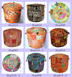 Tradicional Decorativo Surtido Parche Trabajo Puf Otomano Reposapiés Silla Funda - Imagen 1 de 36