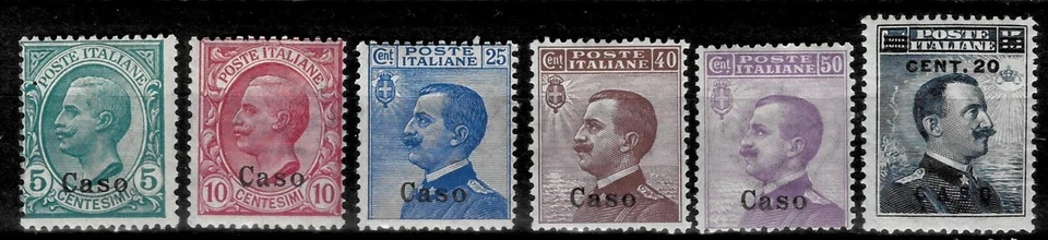 Italian Aegean Island 1912 ☀ Italian Stamps Overprinted "Caso" ☀  MNH (**) - Image 1 of 2