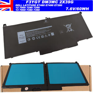 F3YGT NEW BATTERY FOR DELL LATITUDE 7280 7380 7480 7490 7480 7490 60WH DM3WC 2X3