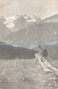 R466568 Hasliberg Wetterhorner und Rosenlauigletscher von Wasserwendi Brugger - Bild 1 von 4