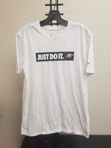 Preowned Men's Nike NBA OKC Thunder Team DriFit T-Shirt Just Do It Mens Medium Cover