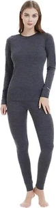 Womens 100% Merino Wool Base Layer Set Winter Thermal Underwear Top Long Johns - Picture 1 of 51
