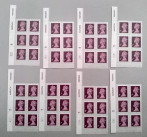 2018 M18L Walsall 1p Maroon Machin Cylinder x8 BLOCKS OF 6 SBP2i ALL GRIDS AUG - Picture 1 of 3