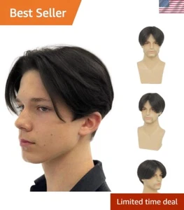 Comfortable and Breathable Short Black Wig for Men - Stylish Cosplay Essential - Picture 1 of 8