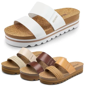 Women Summer Slide Wadge Sandals Open Toe Casual Sandals with Arch Support - Picture 1 of 26