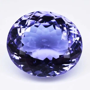 50,08 ct + natürlicher blauer Tansanit loser Edelstein hervorragender ovaler Schliff zertifiziert - Bild 1 von 4