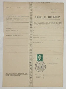Carta Ordre Requisición De Civil Para Las Necesidades La Nation Guerra WWII - Bild 1 von 4