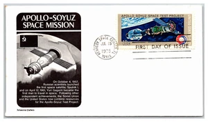 #1570 Apollo Sojus Single ARISTOCRAT Cachet 1975 First Day unddr unsealed AS10 - Bild 1 von 1
