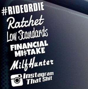 JDM CAR 7" STICKER DECAL 6 PACK LOT TUNER LOW FUNNY EURO JDM BOOST TURBO STANCE - Picture 1 of 3