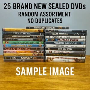 25 New Sealed DVD Lot – No Duplicates – Wholesale Random Movie Bundle Variety - Picture 1 of 1