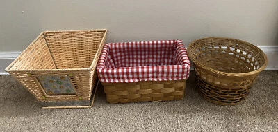 4 Random Shapes  Bamboo/Rattan Type  Basket - Image 1 of 4
