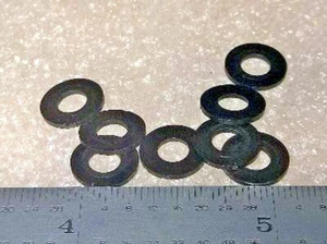 PLAIN FLAT WASHERS #8 HOLE X 3/8" OD X .032" THICK BLACK NYLON - 100 pcs - Picture 1 of 1