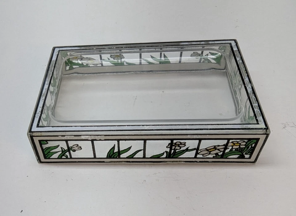 Cubierta de Jabonera Vintage 5 x 3 Pulgadas Floral Geométrica Rectángulo Margarita Plástico Foto 1 de 4