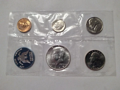 United States Mint 1965 Silver Proof Set No Envelope Or Paper Work Cover