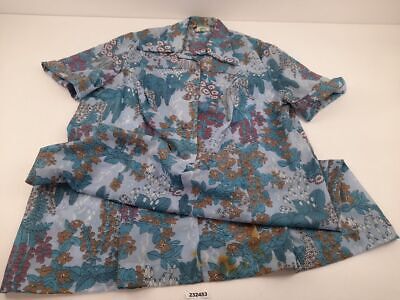 Kleid VEB Bekleidung Lengenfeld M 53-1 Retro Blumen Muster Alt Antik #232453 • 29.99€