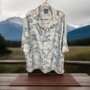 Vintage SOHK-School Of Hard Knocks Short Sleeve Button-Up Shirt-Size XXXL-Blue - Picture 1 of 23