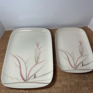 MCM Platters Set Of 2 Winfield Hand Crafted China Dragon Flower Beautiful! - Picture 1 of 5
