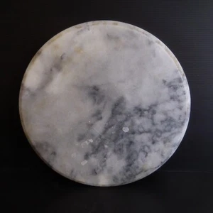 Disque plateau rond marbre gris vintage art déco design table bureau N4192 - Imagen 1 de 12