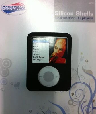 American Tourister Black Silicone Case for iPod Nano 3rd Gen - Protective Shell - Image 1 of 4